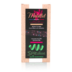 Chocolat noir à la spiruline (80g)