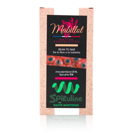 Chocolat blond à la spiruline (80g)