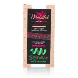 Chocolat au lait à la spiruline (80g)