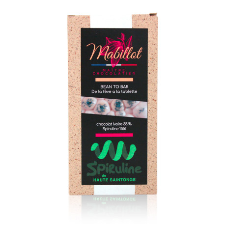 Chocolat ivoire à la spiruline (80g)