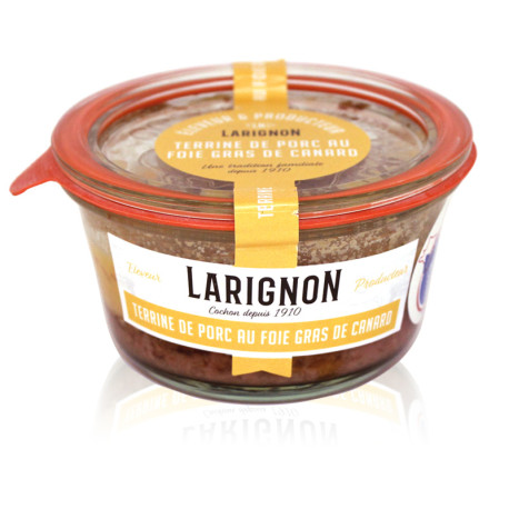Terrine de porc au foie gras de canard (180g)